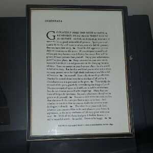 Vintage Desiderata Poem Framed Wall Art Inspiring Go Placidly ...